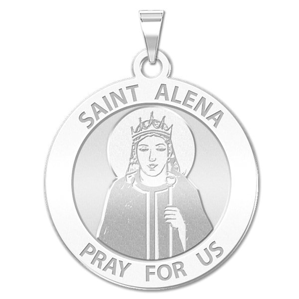 Saint Alena Round Religious Medal "EXCLUSIVE"