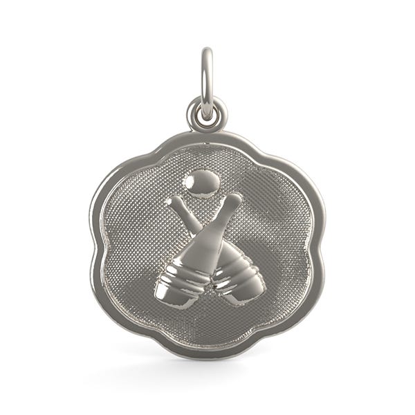 Bowling Scalloped Disc Charm(0952)