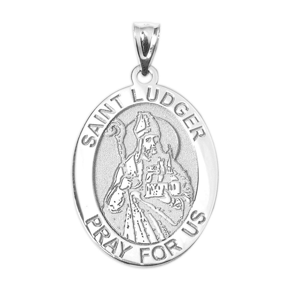 Saint Ludger Oval Religious Medal