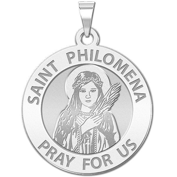 Saint Philomena Round Religious Medal