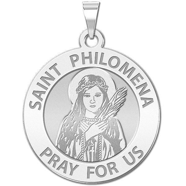 Saint Philomena Round Religious Medal