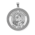 "Blessed Mother" Virgin Mary Round Rope Border Religious Medal
