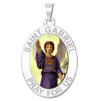 Saint Gabriel Oval Religious Medal "Color