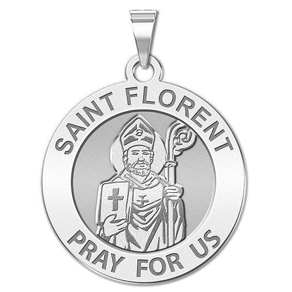 Saint Florent Round Religious Medal