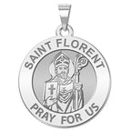 Saint Florent Round Religious Medal