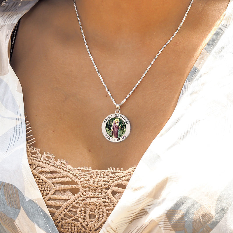 Saint Raphael "Color EXCLUSIVE" Religious Medal