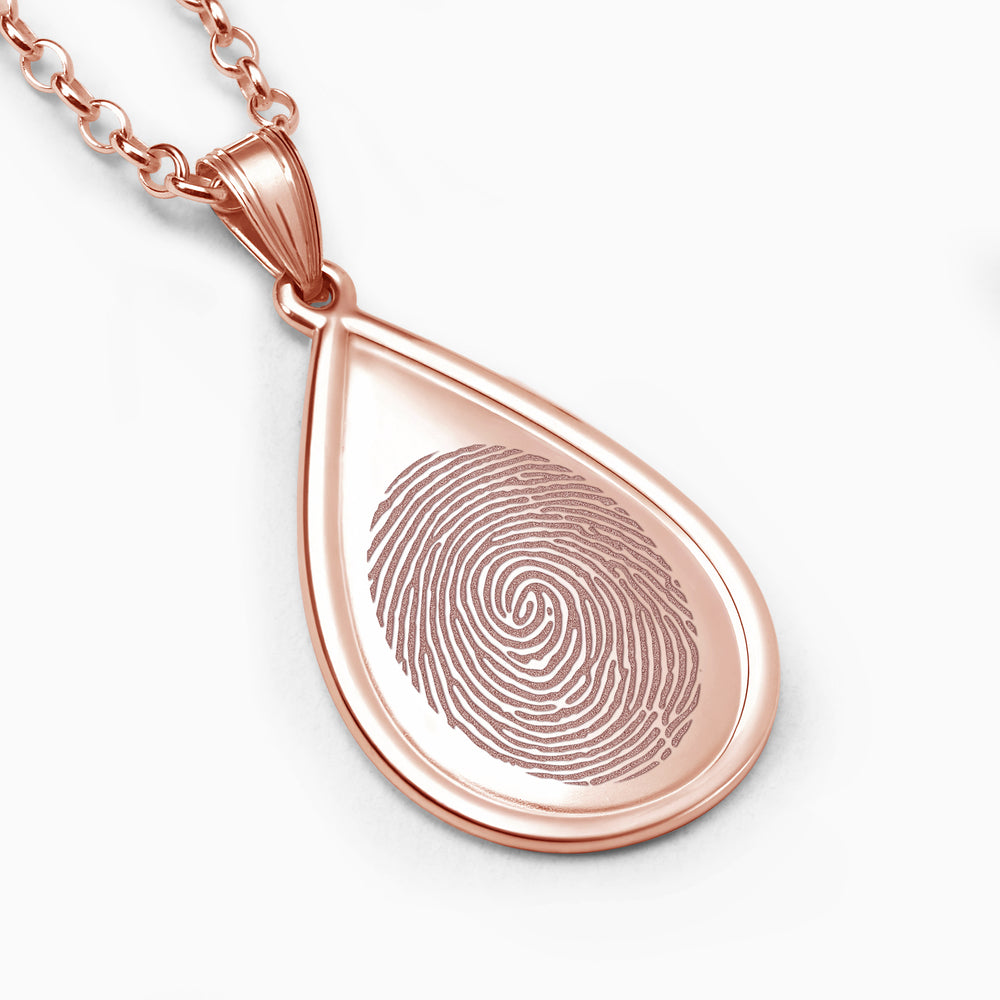 3D Teardrop Shape with Fingerprint