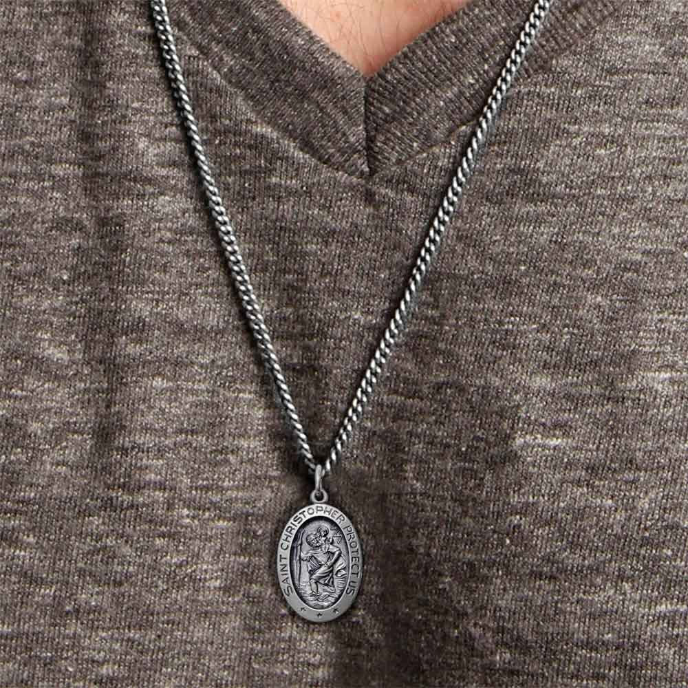 Saint Christopher Oval Religious Medal