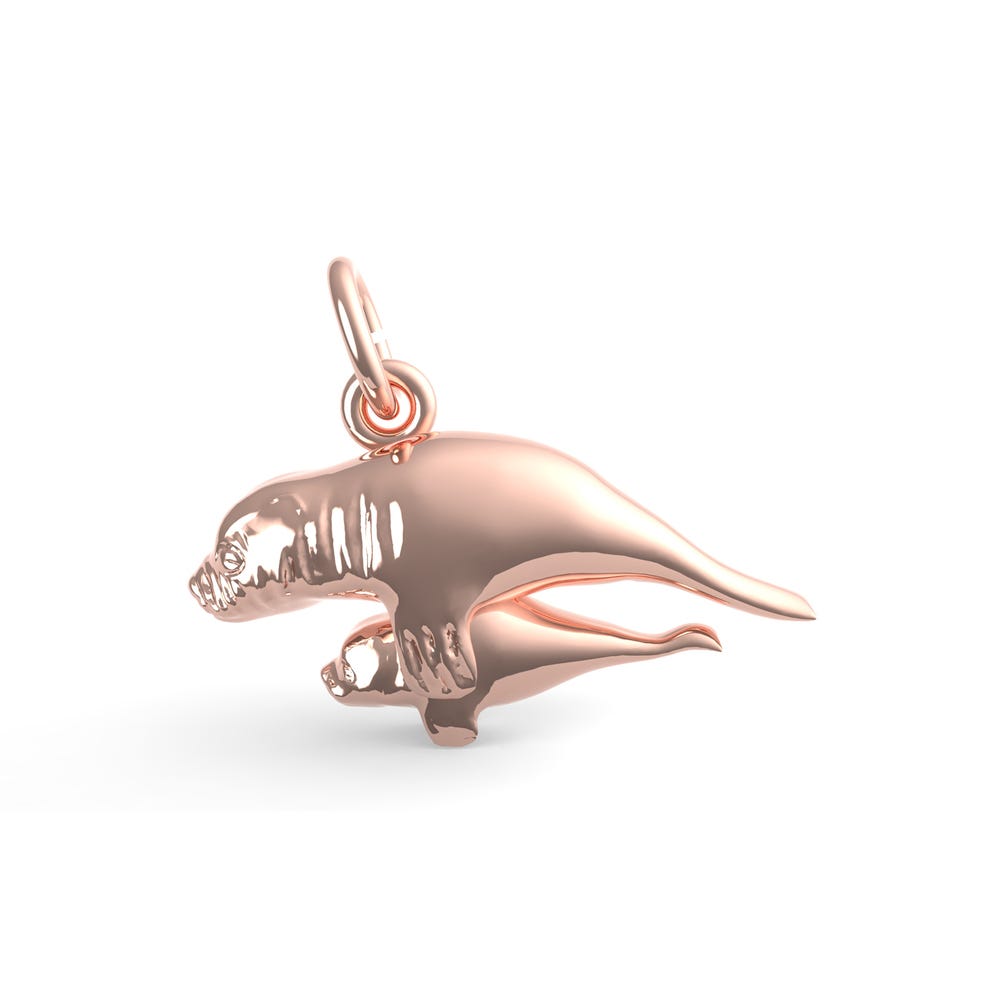 Manatee with Calf Charm