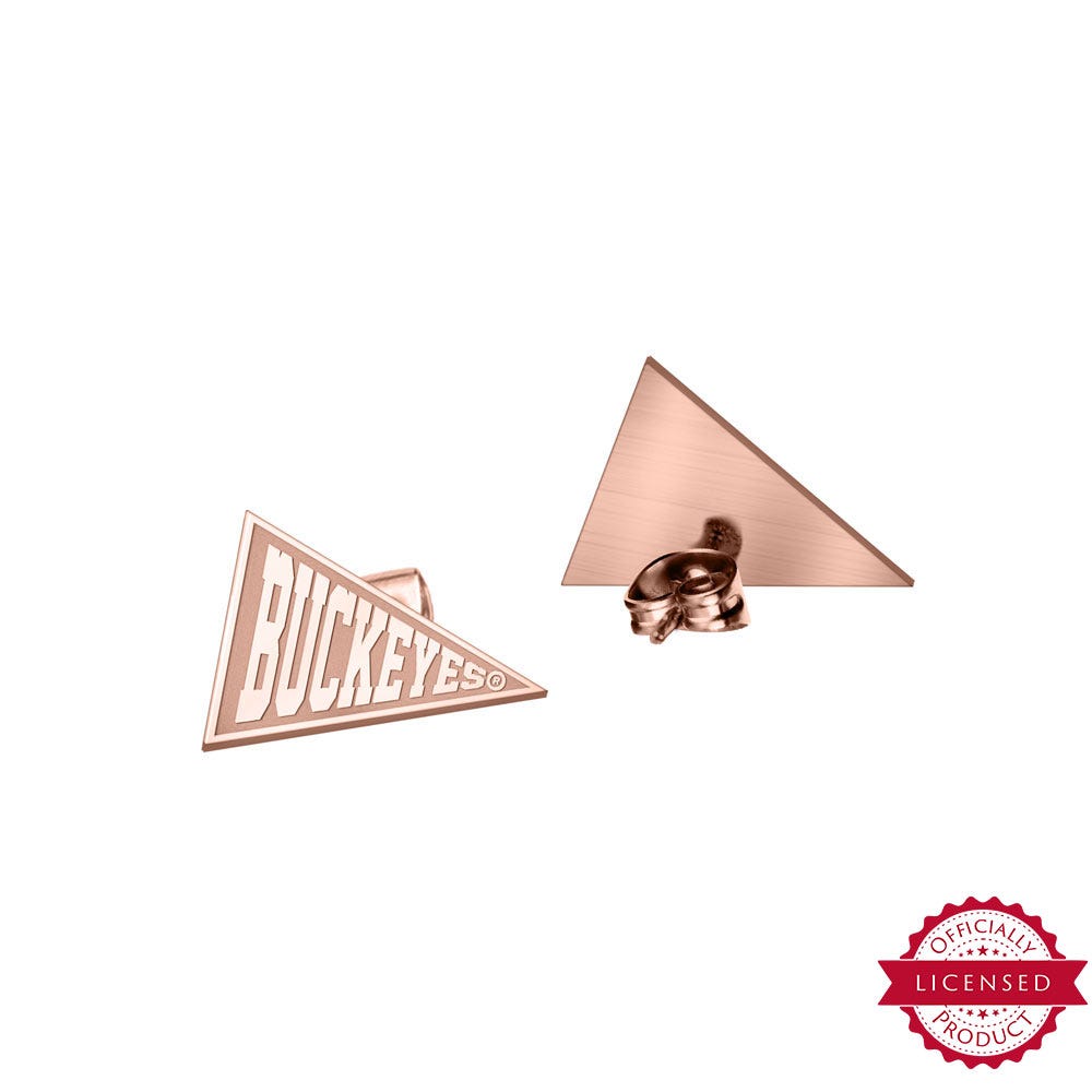 Pair of Buckeyes Flag Earrings