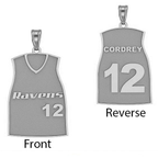Softball Jersey Charm or  Pendant w/ Name & Number