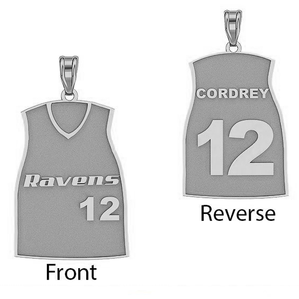 Softball Jersey Charm or  Pendant w/ Name & Number