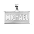 Block Style Horizontal Rectangle Name Necklace