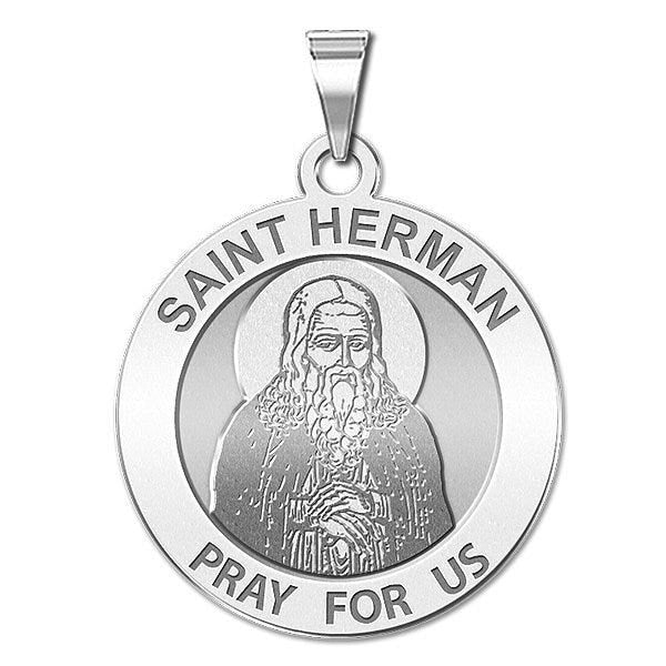 Saint Herman Of Alaska Round Religious Medal