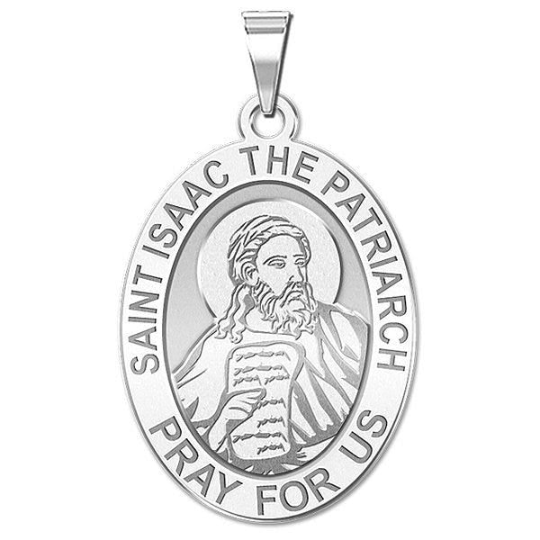 Saint Isaac The Patriarch Oval Religious Medal