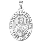 Saint Isaac The Patriarch Oval Religious Medal