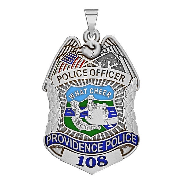 Personalized Providence Rhode Island Police Badge with Your Rank and Number