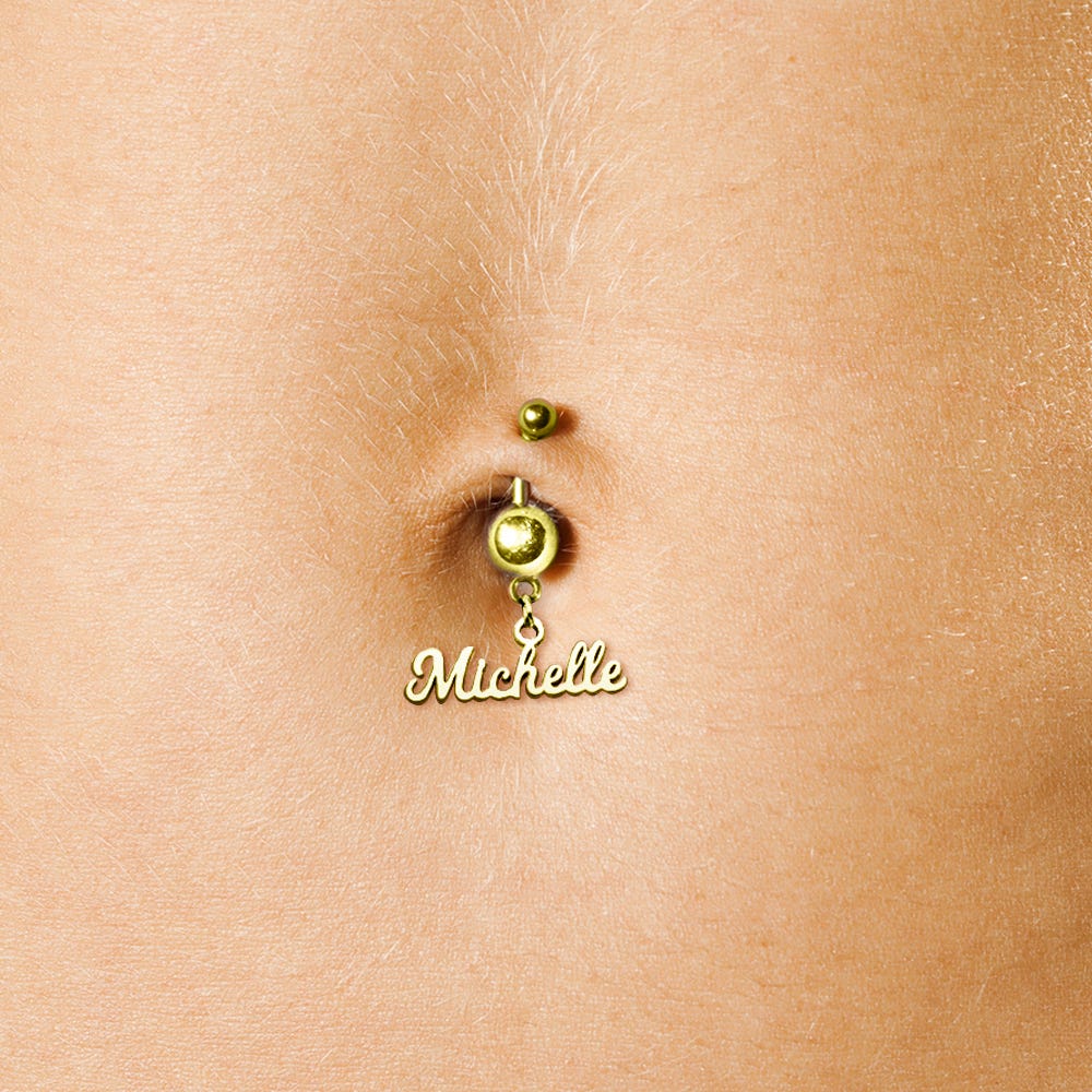 Exclusive Custom Name Belly Button Ring