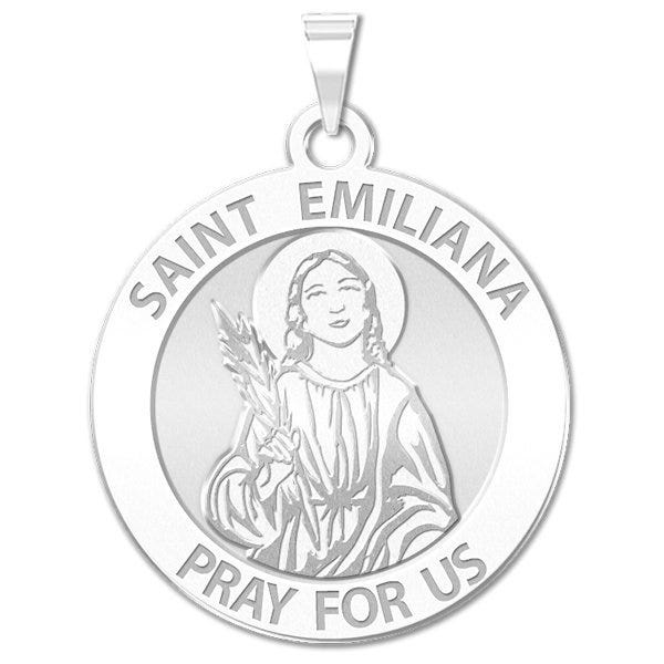Saint Emiliana Round Religious Medal
