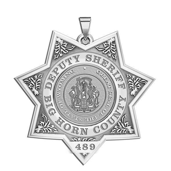 Personalized Wyoming Sheriff Badge with Rank, Number and Dept