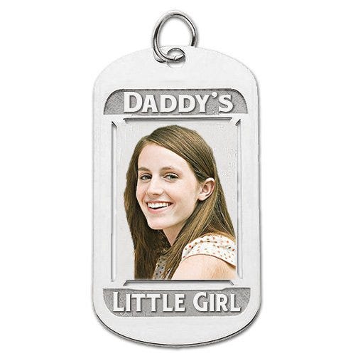 Daddy's Little Girl Dog Tag Pendant