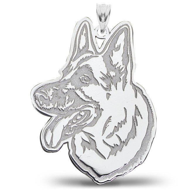 German Shepherd Dog Portrait Charm or Pendant