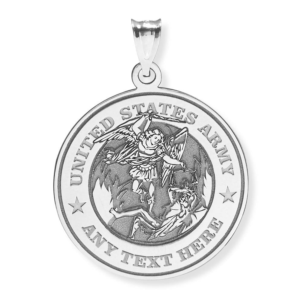 Saint Michael Us Army Round Religious Medal