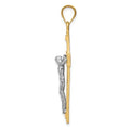 14K Two-Tone Inri Crucifix Pendant