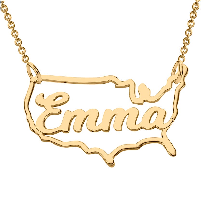 Personalized U.S. Pendant with Name