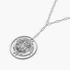 Round Saint Francis of Assisi Medal with Open Border Necklace