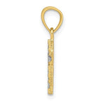 Gold Plated Diamond-Cut Cross Pendant