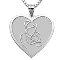 Mother and Daughter - Heart Pendant