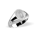 Miraculous Medal Virgin Mary Signet Ring