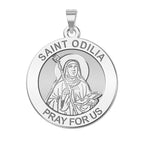 Saint Odilia Round Religious Medal
