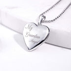 My Guardian Angel  Heart Photo Locket