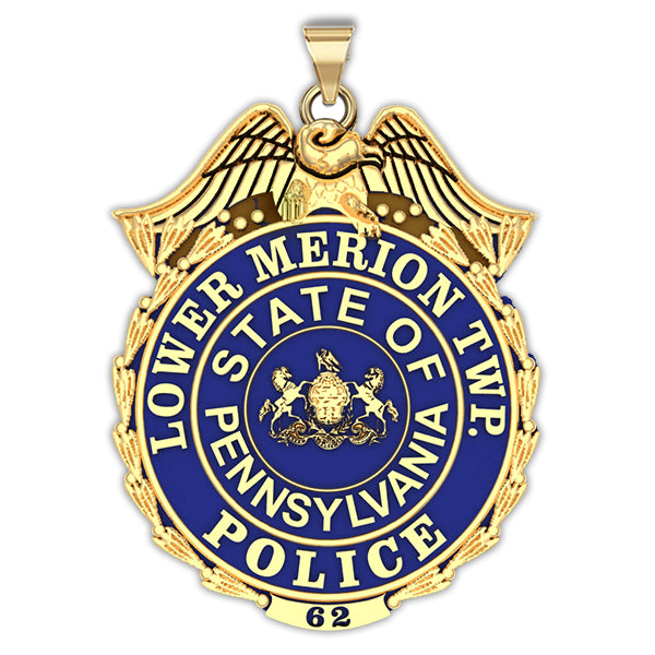 Personalized Lower Merion Township Police Badge with Your Number