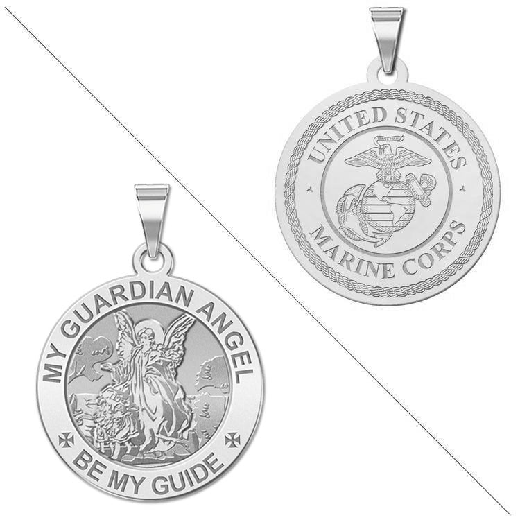 My Guardian Angel Doubledside MARINES Religious Medal "EXCLUSIVE"