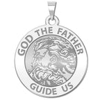 God the Father Round Religious Medal