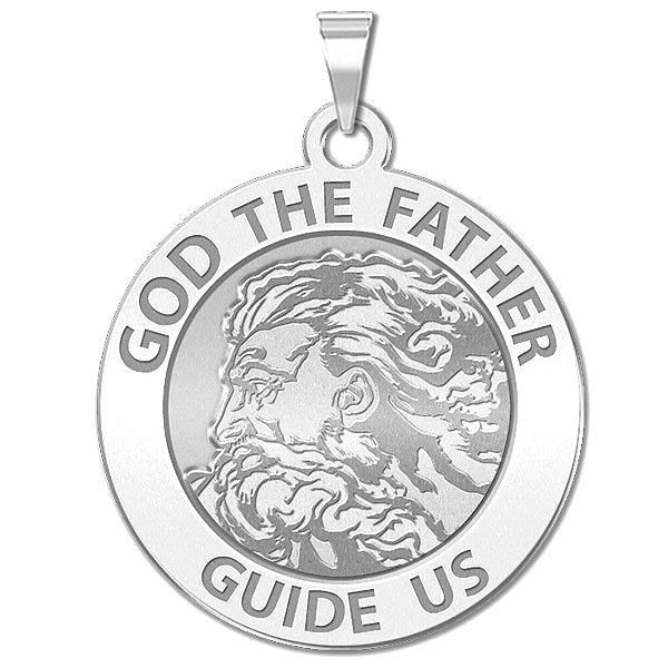 God the Father Round Religious Medal
