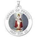 Infant of Prague Religious Medal "Color