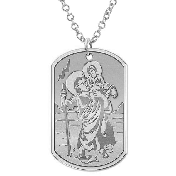 Saint Christopher Dog Tag Religious Medal