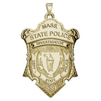 Personalized Massachusetts State Police Badge with Rank, Number & Dept.