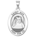 Saint Ava Oval Religious Medal - Oval