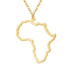 Africa Map Outline Necklace Pendant