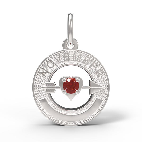 November Love Birthstone Charm