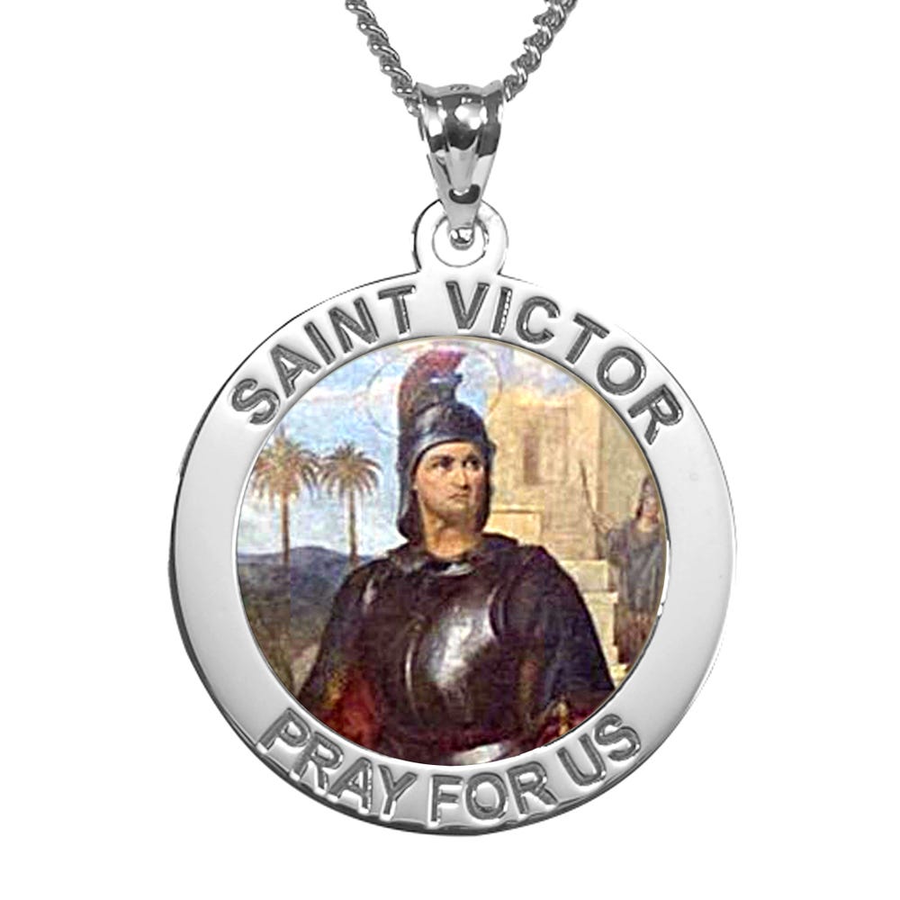 Saint Victor Color Religious Medal