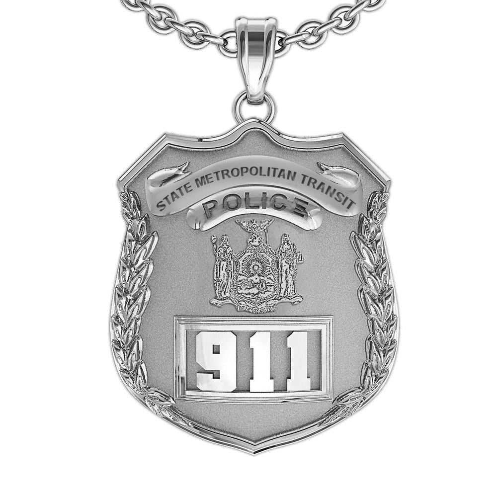 Personalized Transit Police Badge with Your Number & Department