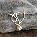 Personalized Nurse Stethoscope Necklace with Chain