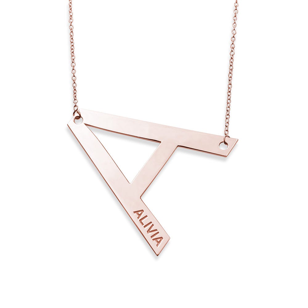 Big Initial Name Necklace