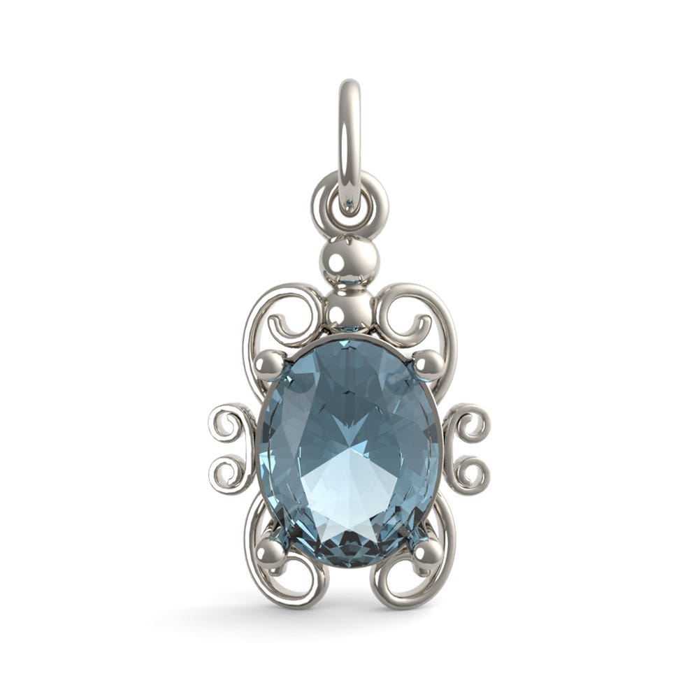 Filigree March Stone Charm(4764-003)